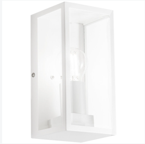 Applique per esterno in metallo bianco , nero , silver o bronzo con diffusore in vetro IP44 1XE27 non inclusa MONDRIAN Applique per esterno in metallo bianco , nero , silver o bronzo con diffusore in vetro IP44 1XE27 non inclusa MONDRIAN